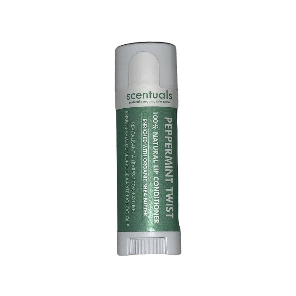 Scentuals Lip Conditioner Peppermint Twist Lip Balm Shea Butter 100 Natural 5g